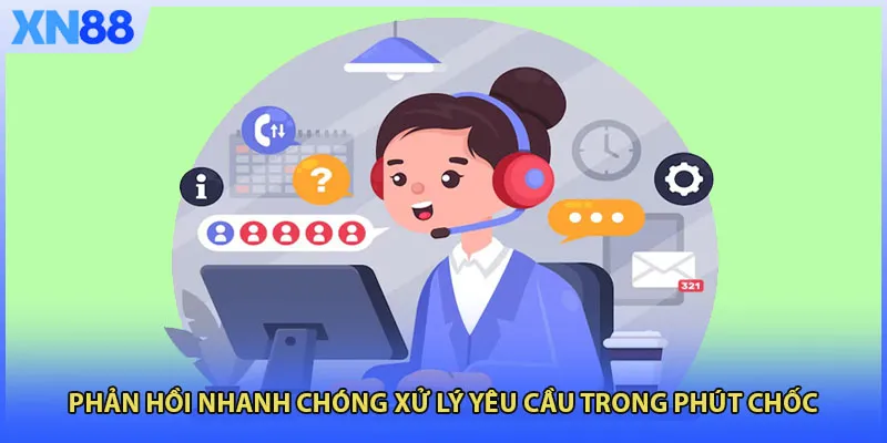 Phản hồi nhanh chóng xử lý yêu cầu trong phút chốc